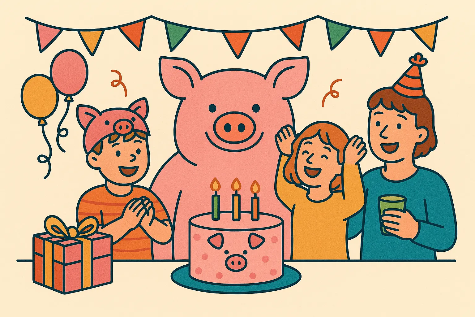 Fête thème cochon