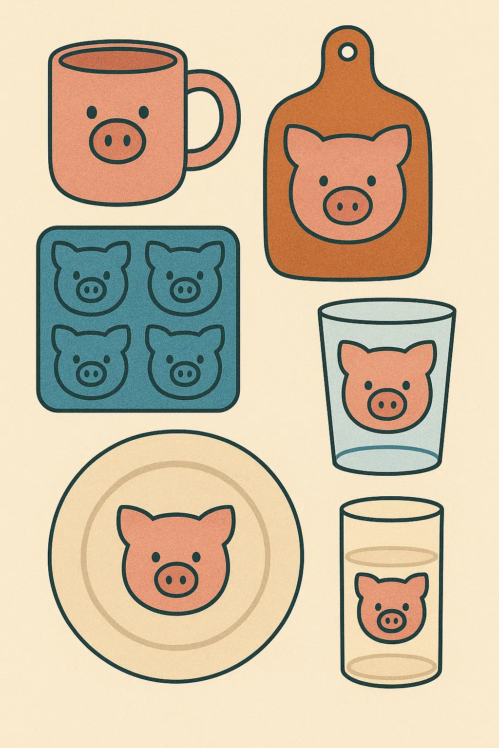 Cuisine thème cochon