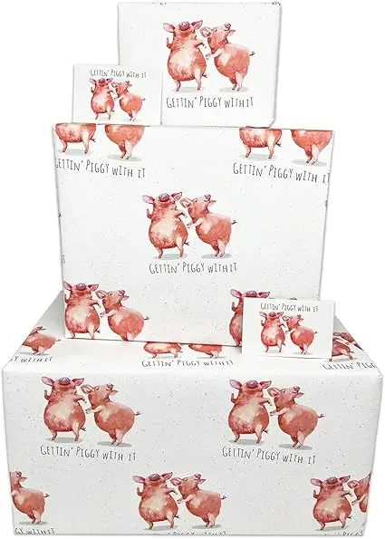 Papier cadeau cochons