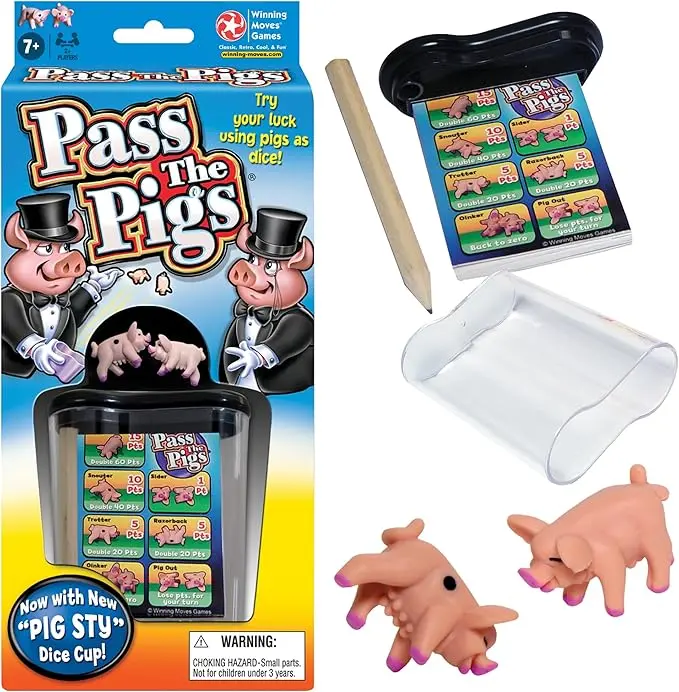 Jeu Pass the Pigs avec cochons