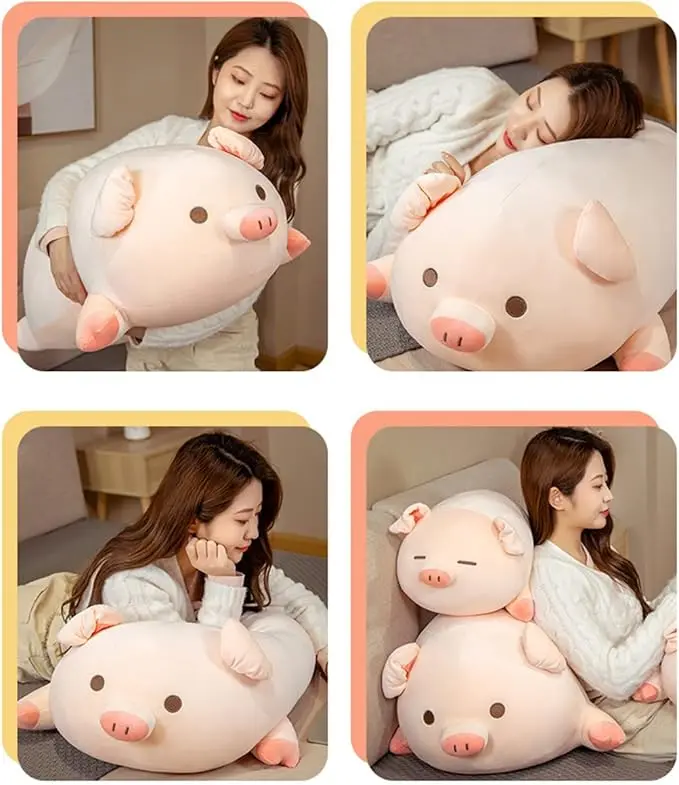 Peluche cochon 40cm Kekeso yeux grands