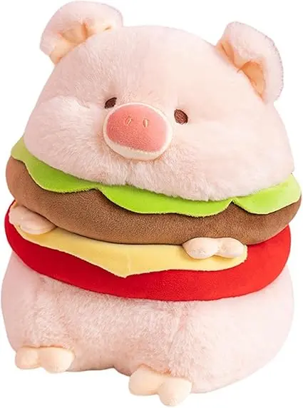 Peluche hamburger cochon